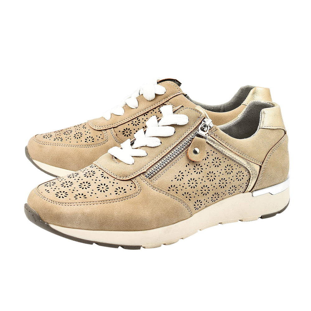 Dr Keller Detailed Trainers (Size 3) - Beige