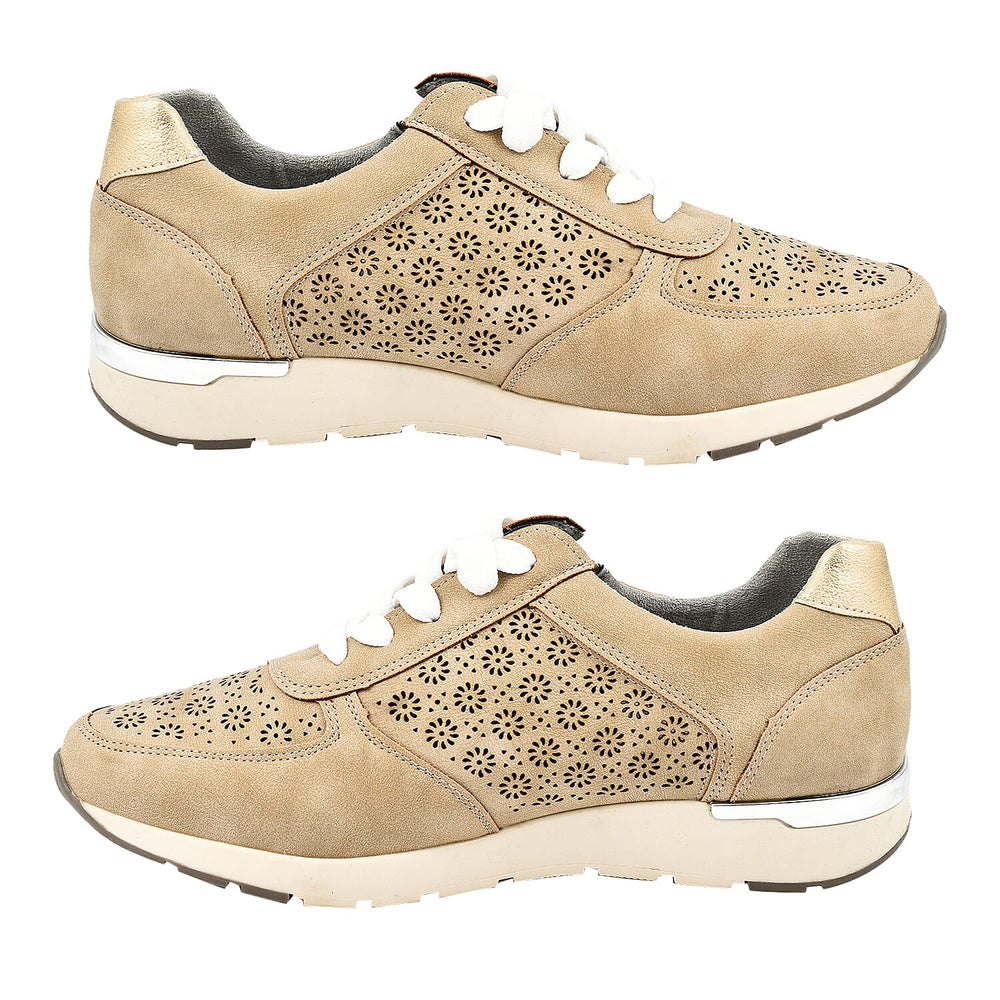 Dr Keller Detailed Trainers (Size 3) - Beige