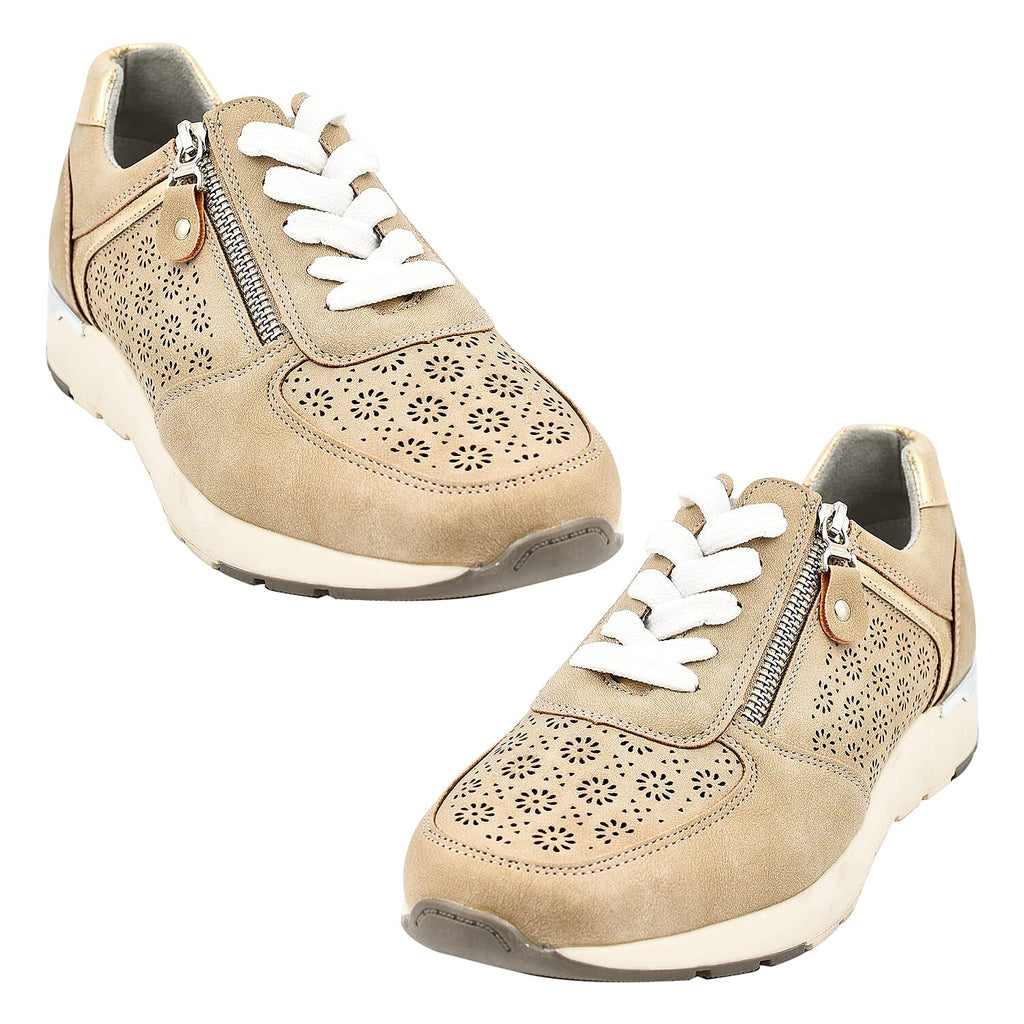 Dr Keller Detailed Trainers (Size 3) - Beige