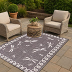 Polypropylene Rug and Door Mat (Size 1x1 cm) - Grey