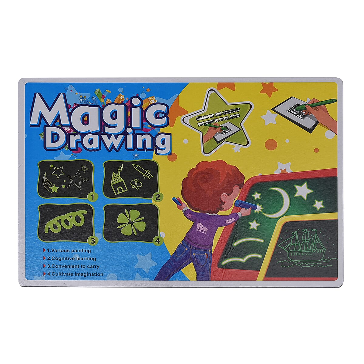 Drawing Board A4 (includes 1KT Board, 1 Pen - 1 Letter Board), (Size 28x20 Cm)