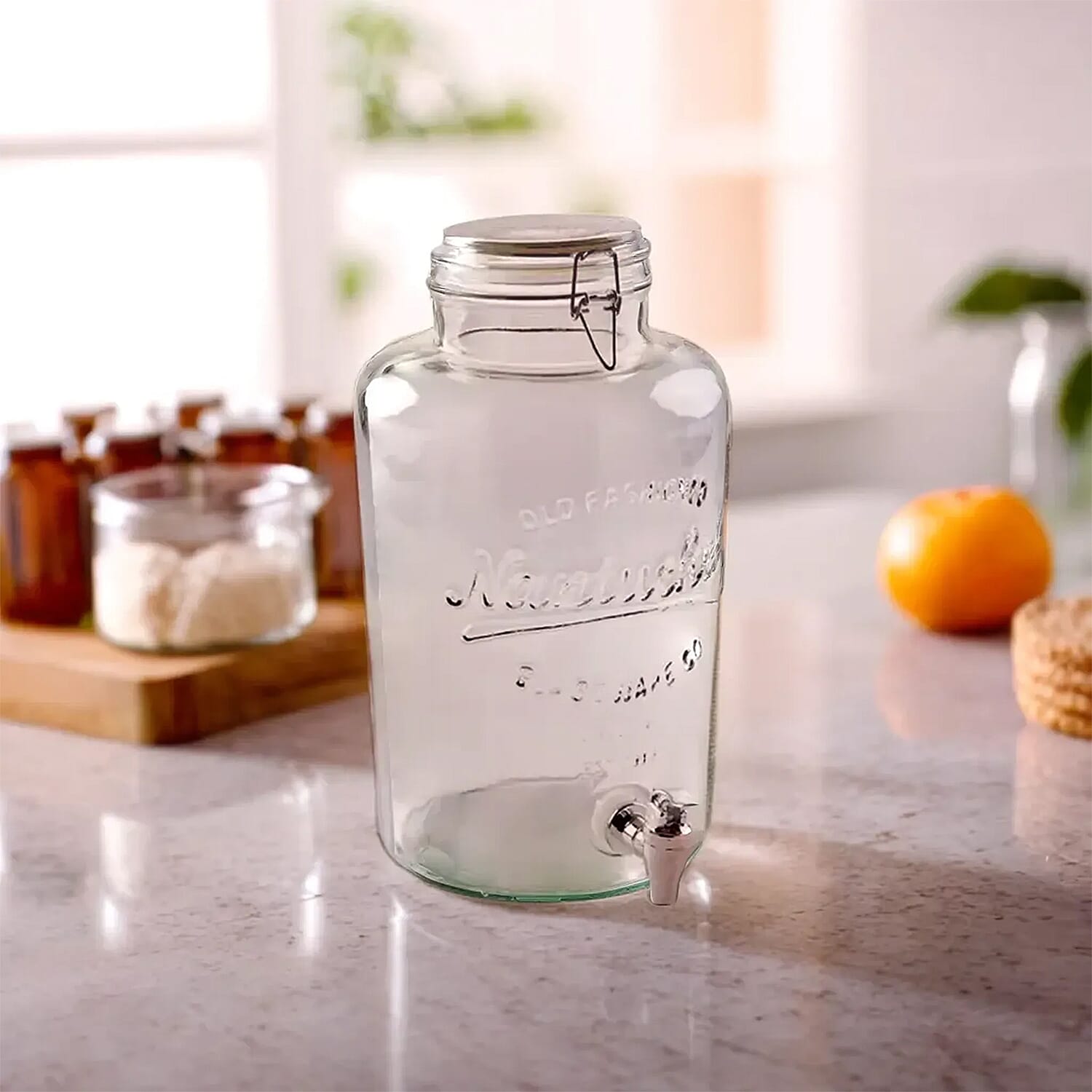 Drink Dispenser Jar with 8L Capacity (Size 36x21x21 cm)