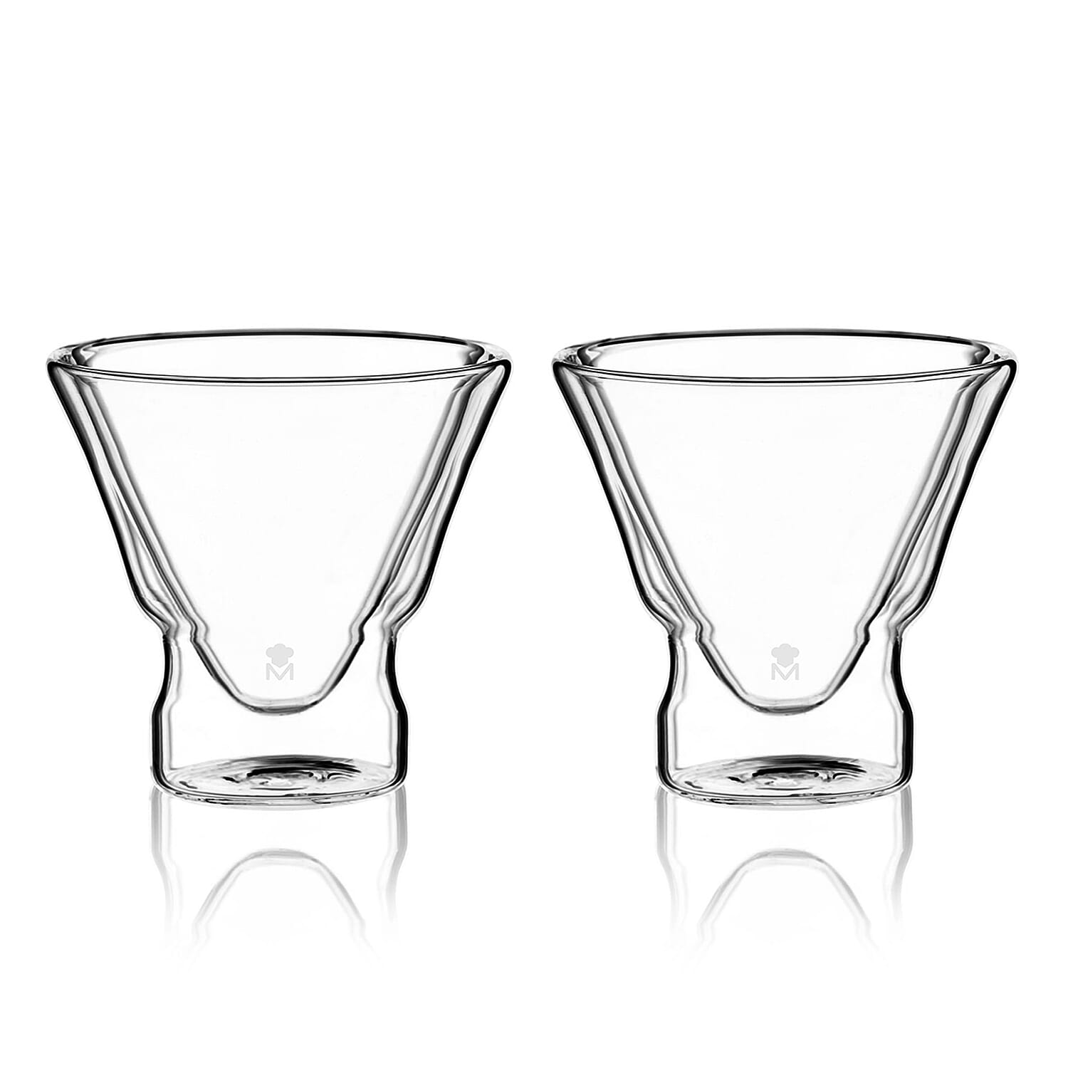 Set of 2 Double Walled Cocktail Glass 230ml - Transparent