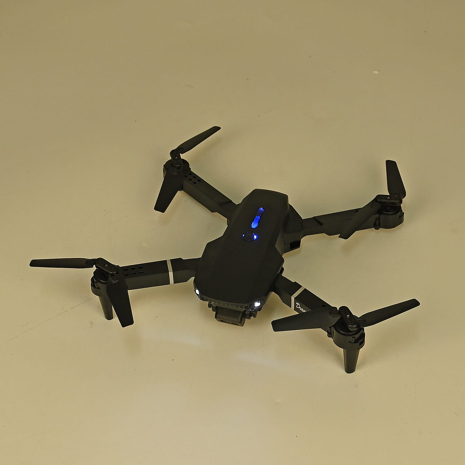 Remote Control Foldable Quad Drone with Double Camera - Black