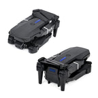 Remote Control Foldable Quad Drone with Double Camera - Black