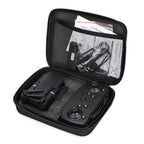 Remote Control Foldable Quad Drone with Double Camera - Black