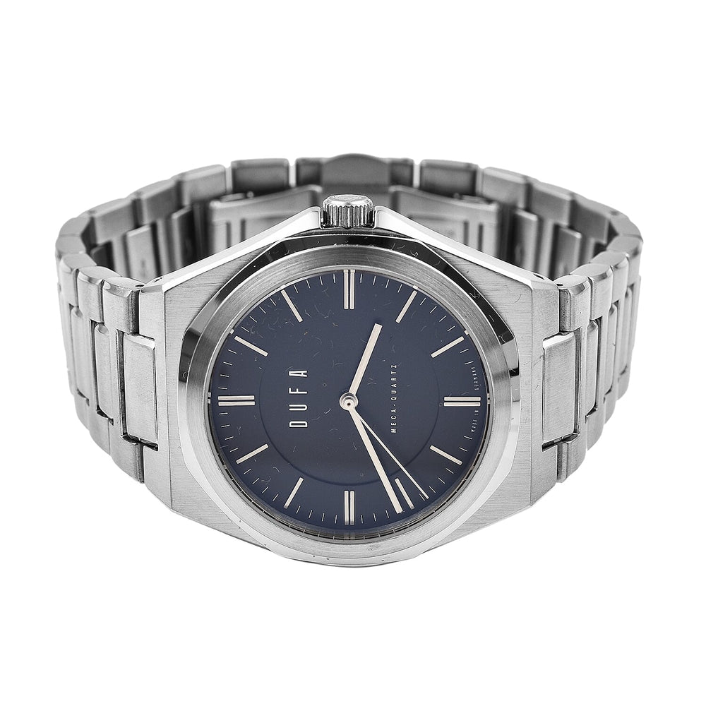 Seiko Classic Japan Quartz 5ATM WR 40mm Stainless Steel Case Black Dial Watch with Stainless Steel Strap