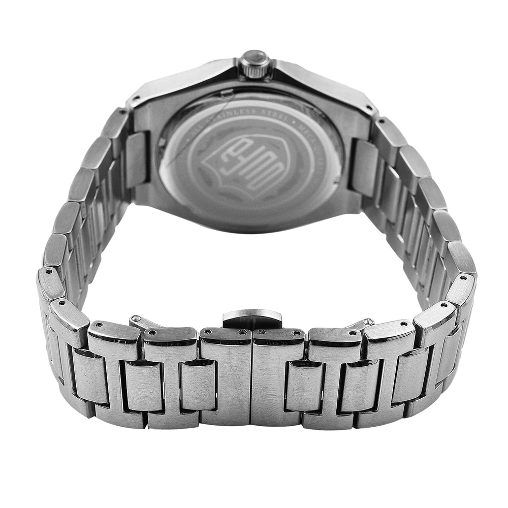 Seiko Classic Japan Quartz 5ATM WR 40mm Stainless Steel Case Black Dial Watch with Stainless Steel Strap