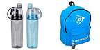 Dunlop Backpack and Set of 2 Sports Water Bottle