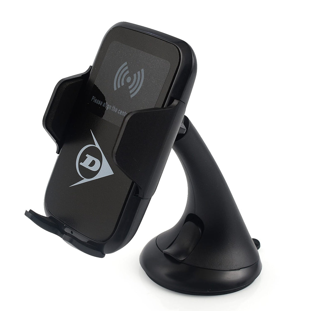 Dunlop Car Phone Holder and Wireless Charger - Black