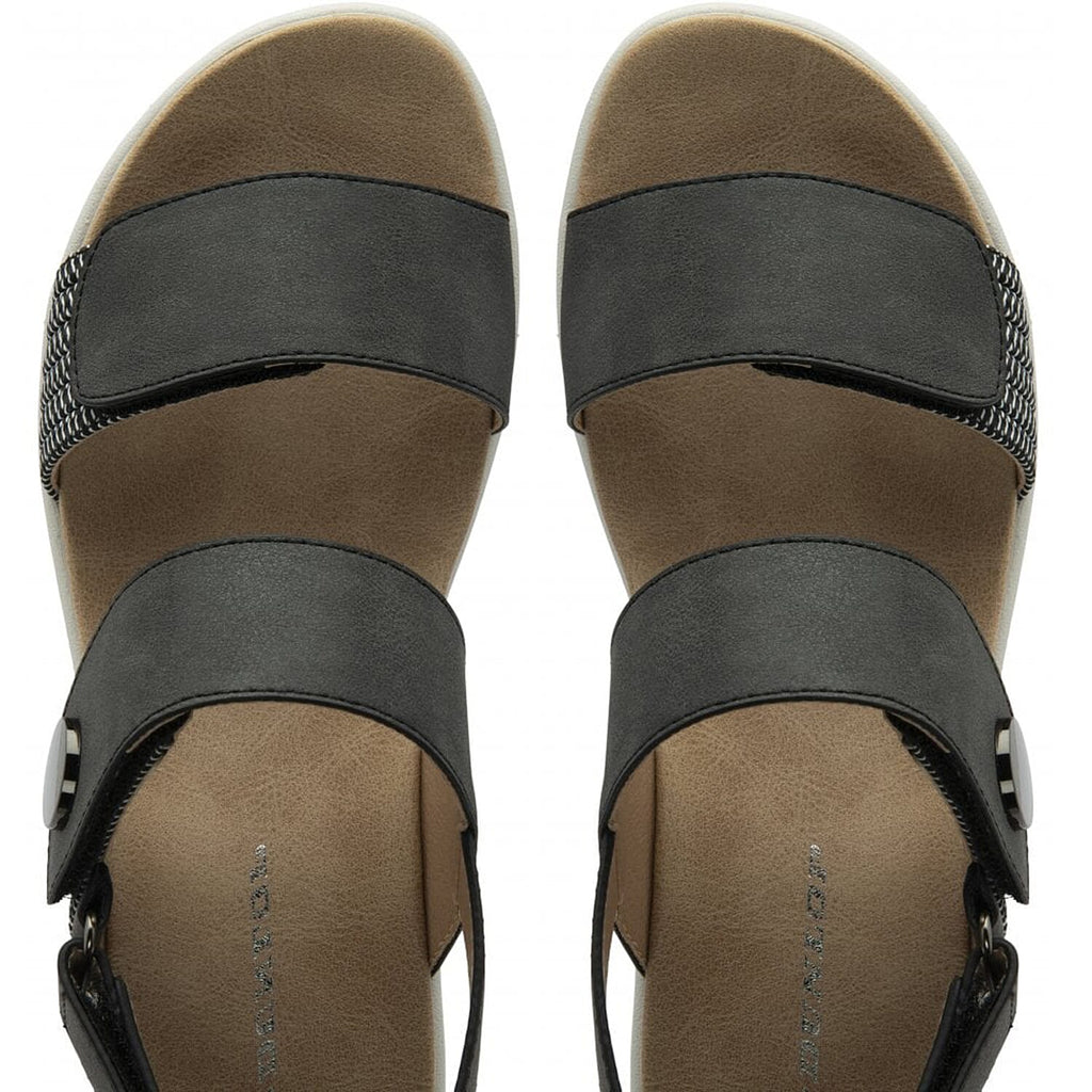 Dunlop Womens Selina Comfortable Slip-On Design Sandals (Size 3) - Charcoal