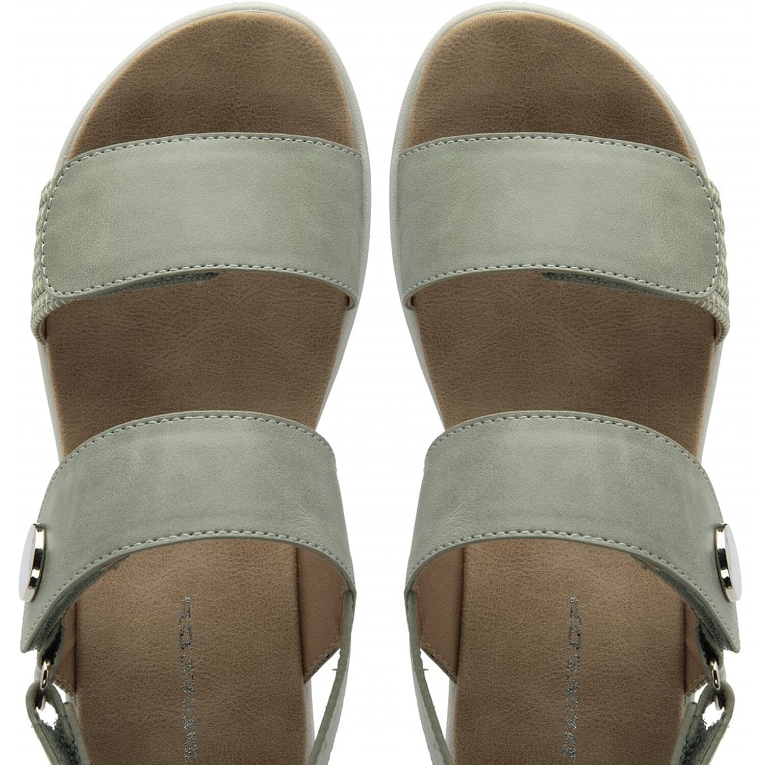 Dunlop Womens Selina Comfortable Slip-On Design Sandals (Size 3) - Sage Green