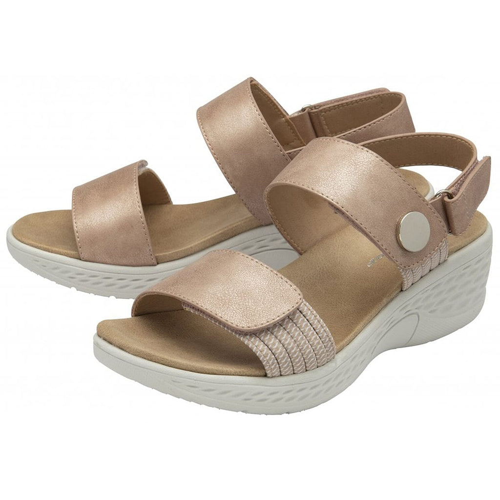 Dunlop Womens Selina Comfortable Slip-On Design Sandals (Size 5) - Dusky Pink