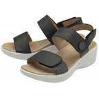 Dunlop Womens Selina Comfortable Slip-On Design Sandals (Size 8) - Charcoal