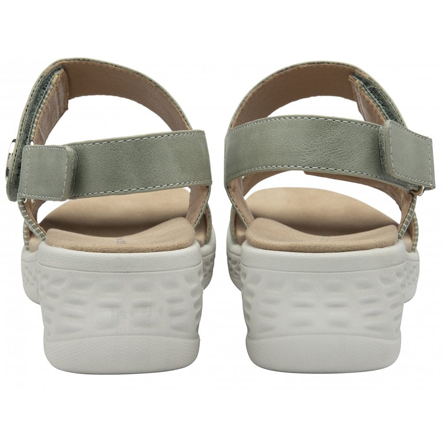 Dunlop Womens Selina Comfortable Slip-On Design Sandals (Size 8) - Sage Green