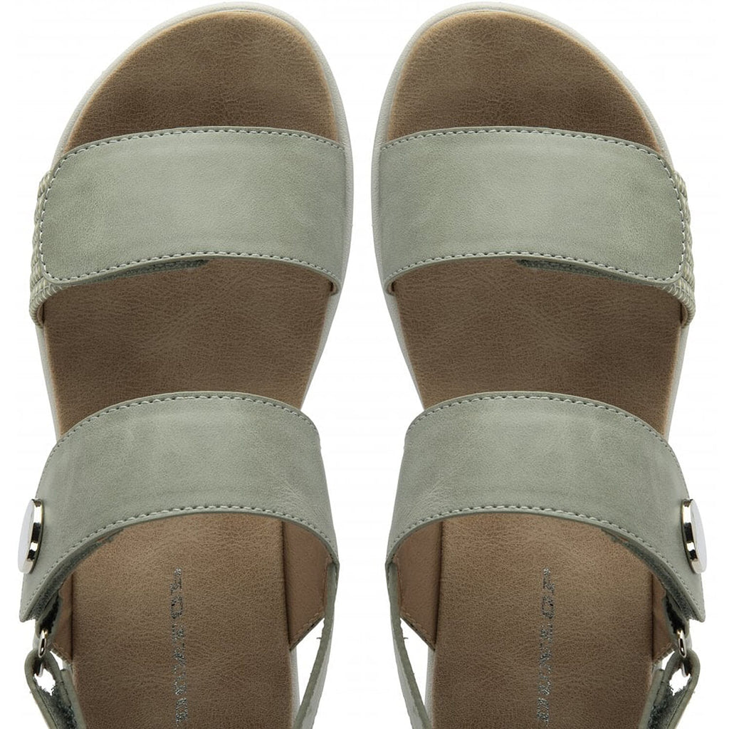 Dunlop Womens Selina Comfortable Slip-On Design Sandals (Size 8) - Sage Green