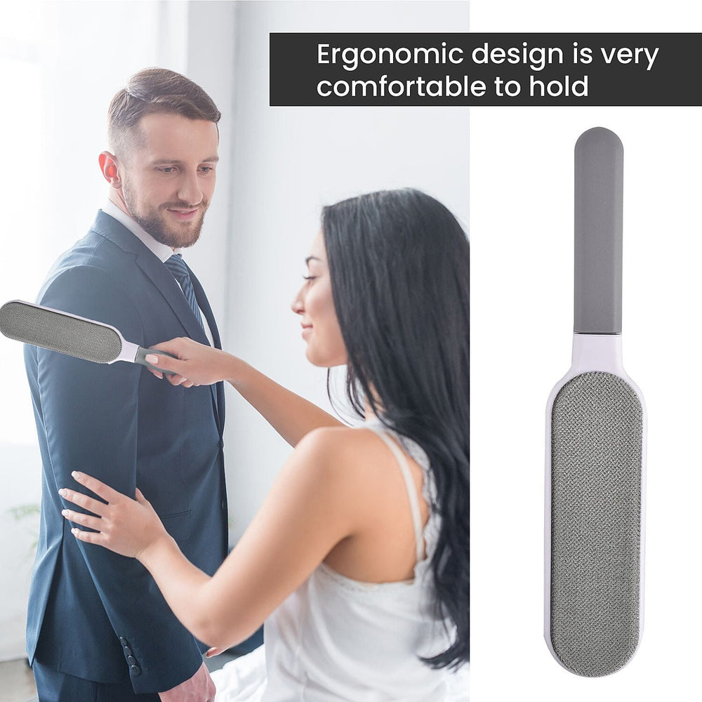 Set of 2 Reusable Lint Remover with Self-Cleaning Base - Grey