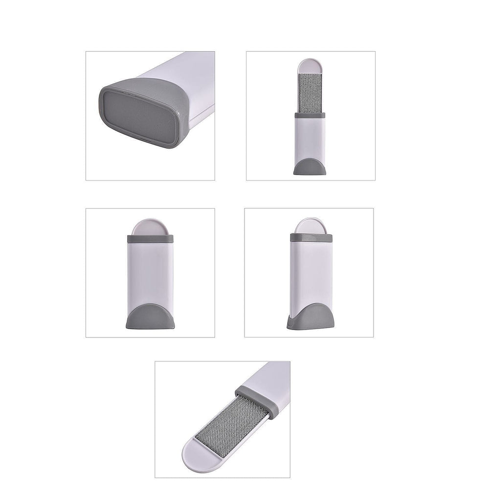 Set of 2 Reusable Lint Remover with Self-Cleaning Base - Grey