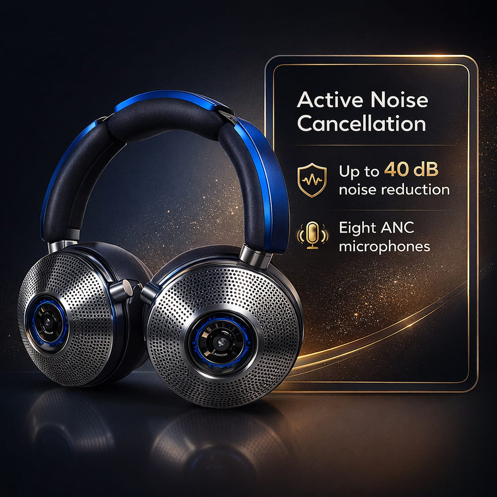 Dyson Zone Headphones With Air Purification, Advanced Noise Cancellation, Touch & Voice Control, Built-In Accelerometer, Beamforming & Noise-Cancelling Microphones, 50 hours run time