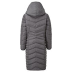 Emreco Shawl Collar Longline Padded Coat (Size 16) - Grey