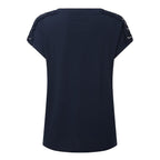 Emreco Slub Lace Jersey T-Shirt (Size 20) - Navy