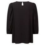 Emreco 3-4 Sleeve Top with Necklace - Black (Size 20)
