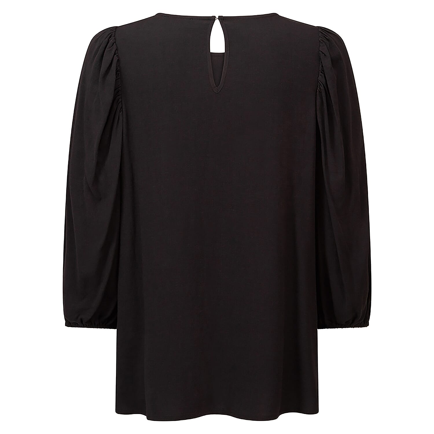 Emreco 3-4 Sleeve Top with Necklace - Black (Size 20)