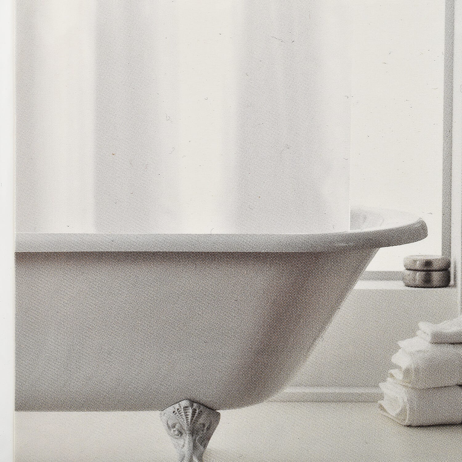 PEVA Shower Curtain with Hooks (Size 180 cm) - White