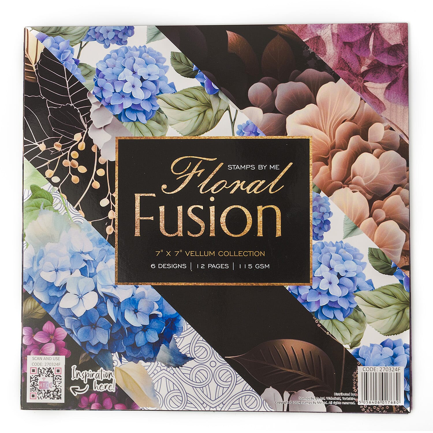 "EXCLUSIVE TO IDEAL WORLD  STENCIL DIE AND PAPER COLLECTION - FLORAL FUSHION   "