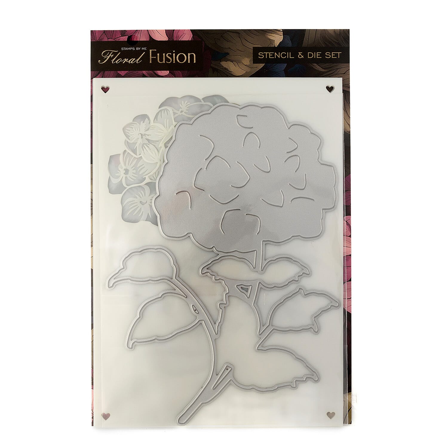 "EXCLUSIVE TO IDEAL WORLD  STENCIL DIE AND PAPER COLLECTION - FLORAL FUSHION   "