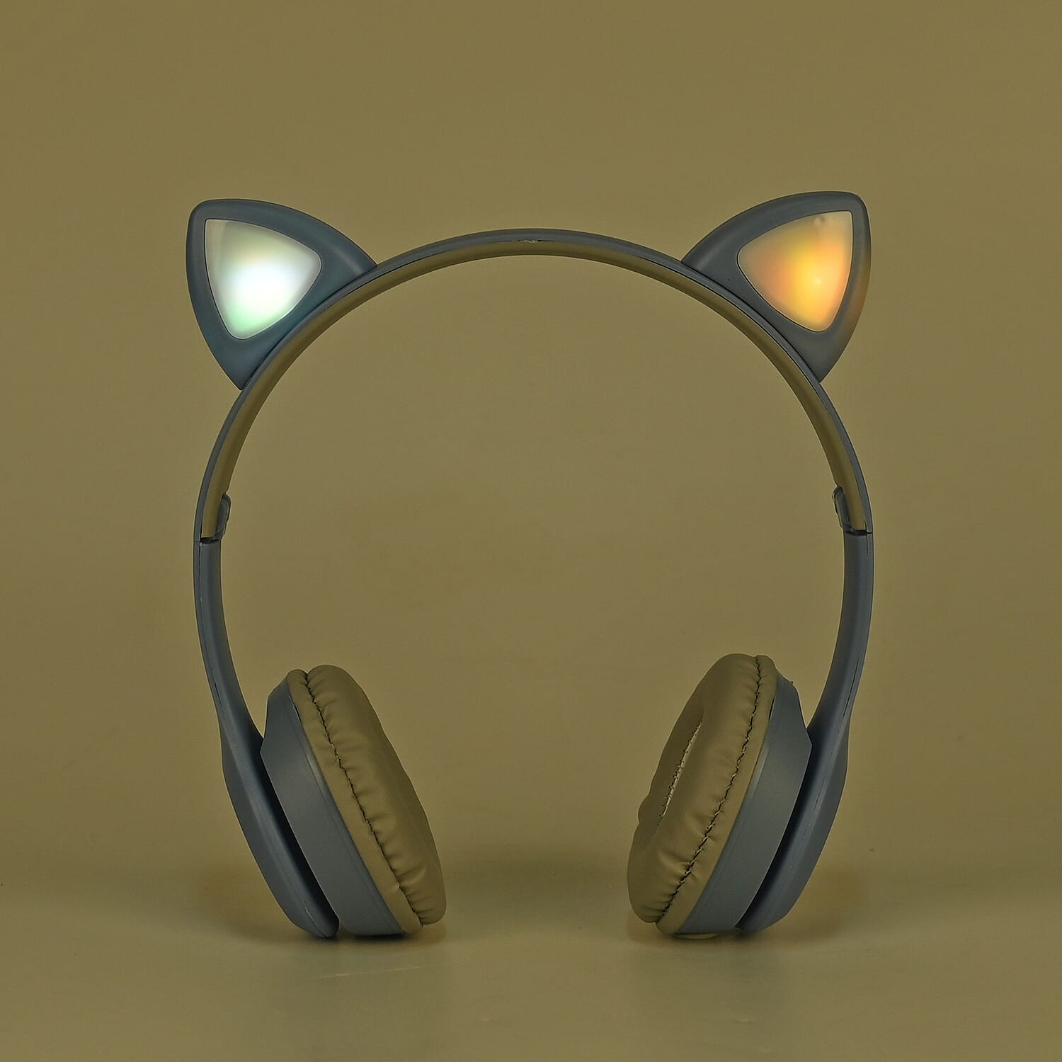 Bluetooth Wireless Cat Ears Headphone with Light - Blue - 3hr Charge