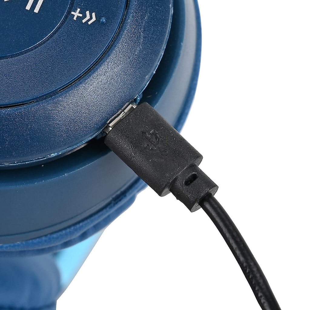 Bluetooth Wireless Cat Ears Headphone with Light - Navy -  3hr Charge
