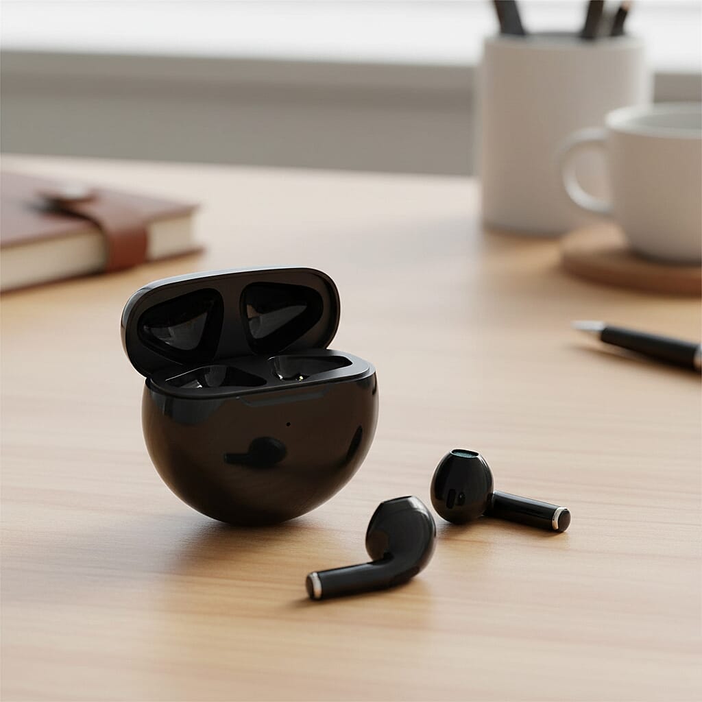 TWS True Wireless Earbuds - 150mAh Charging Case - 2-3 Hour Playtime - Black