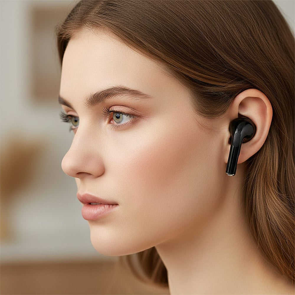 TWS True Wireless Earbuds - 150mAh Charging Case - 2-3 Hour Playtime - Black