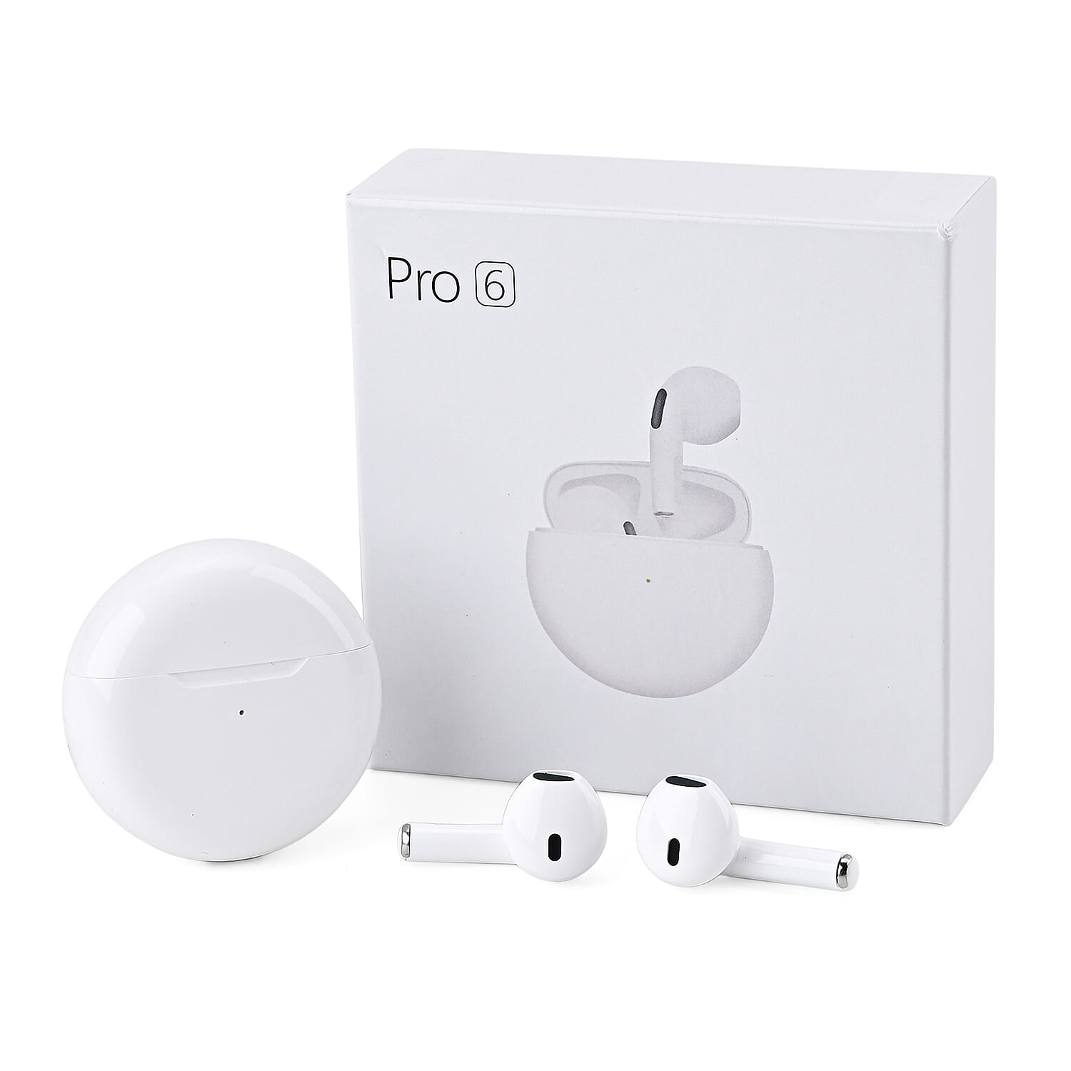 TWS True Wireless Earbuds - 150mAh Charging Case - 2-3 Hour Playtime - White
