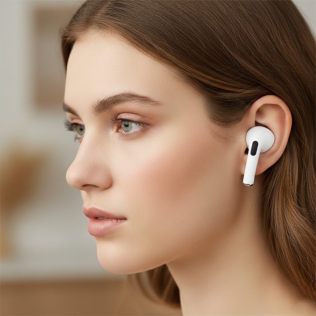 TWS True Wireless Earbuds - 150mAh Charging Case - 2-3 Hour Playtime - White
