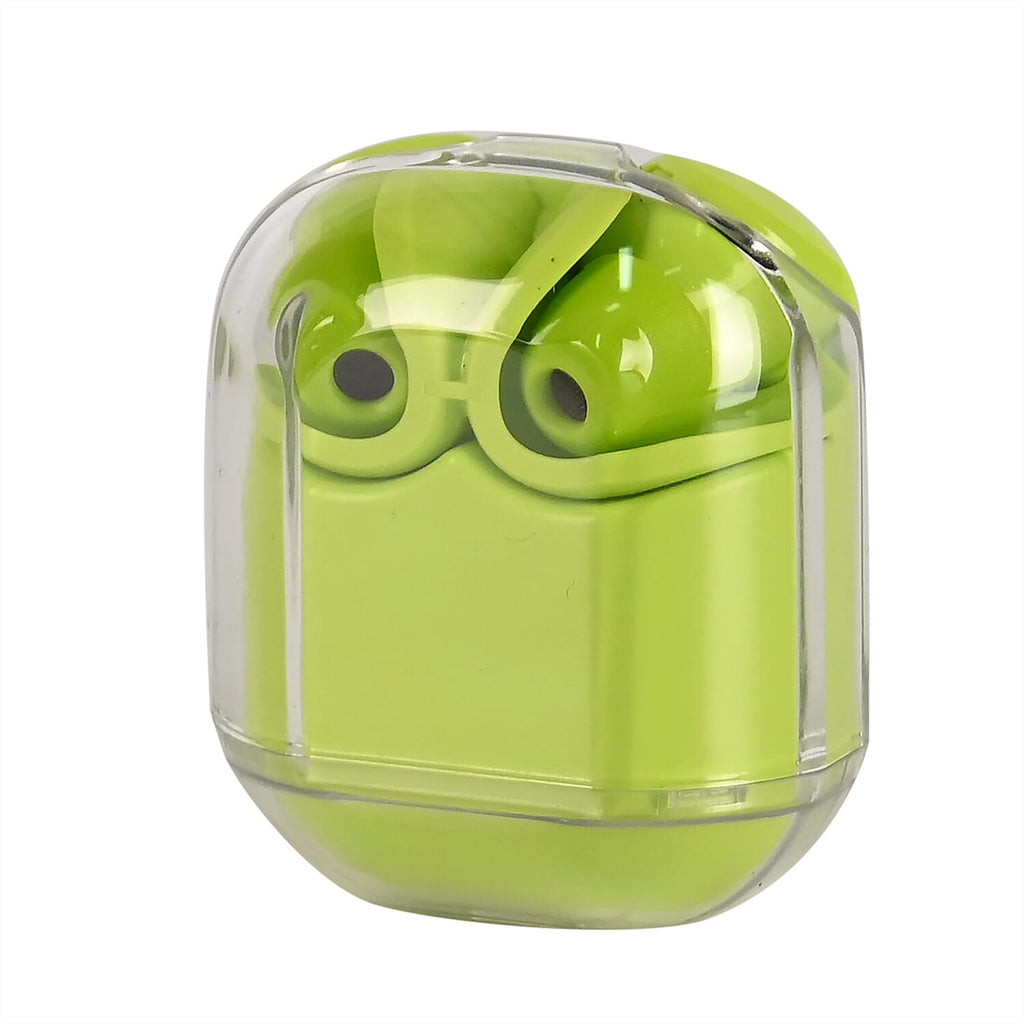 TWS Earbuds with Battery Display - 200mAh Charging Case - Green