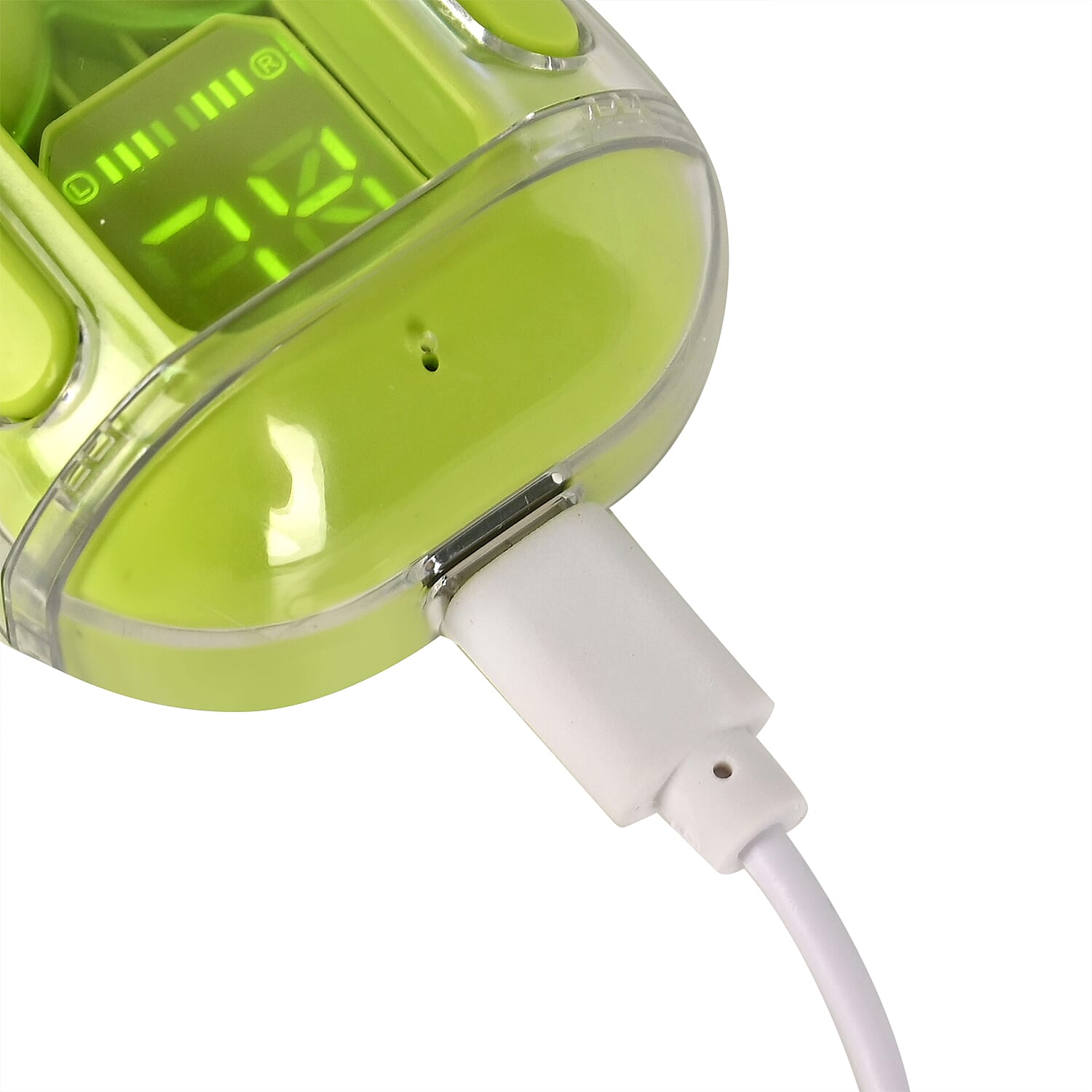 TWS Earbuds with Battery Display - 200mAh Charging Case - Green