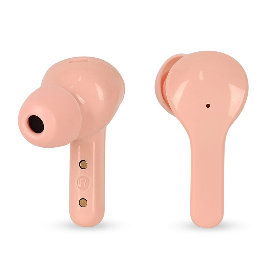 TWS Earbuds with Battery Display - 200mAh Charging Case - Pink