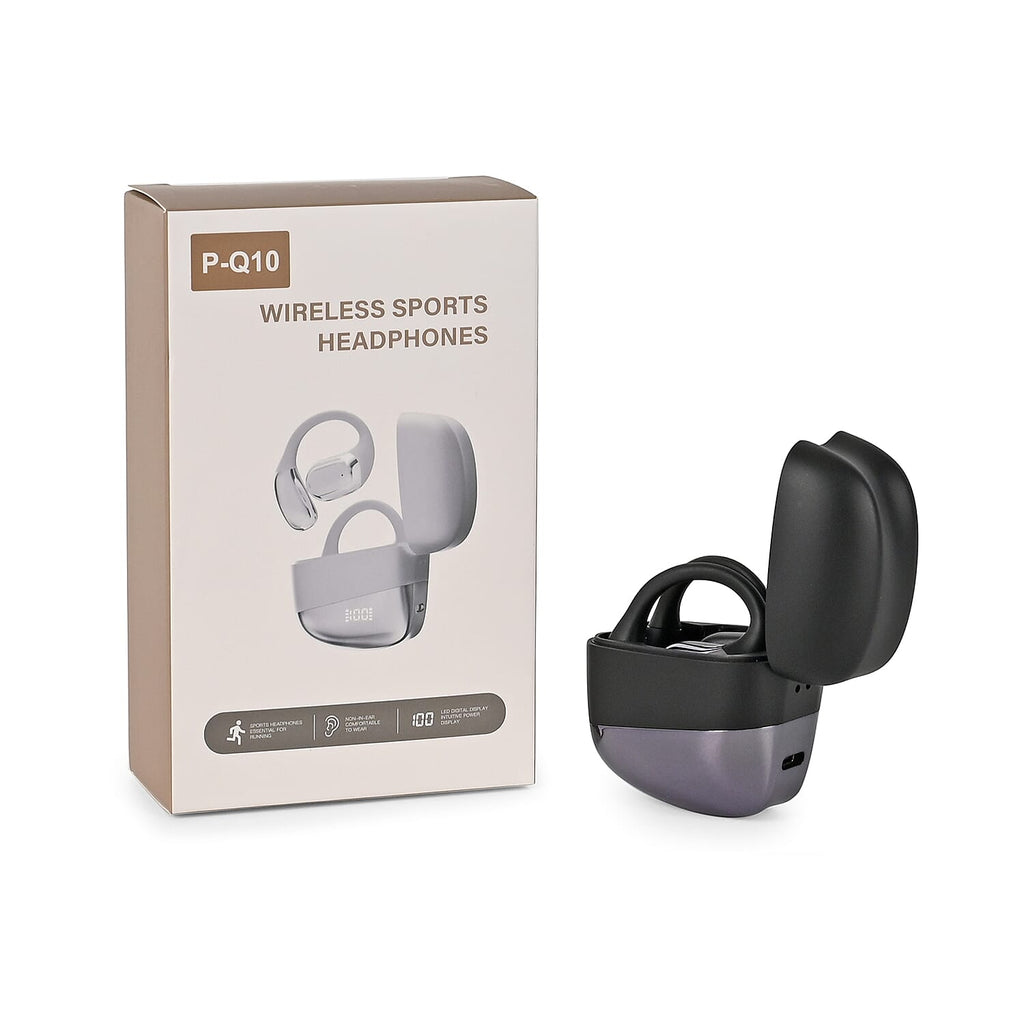 Open Wireless Headphones with Bluetooth V5.3 - 8 to 10 Hour Playtime - Black