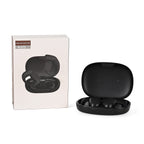 Bone Shape Wireless Earphone with Battery display and In-Ear Headphone (Size 6x1 cm) - Black