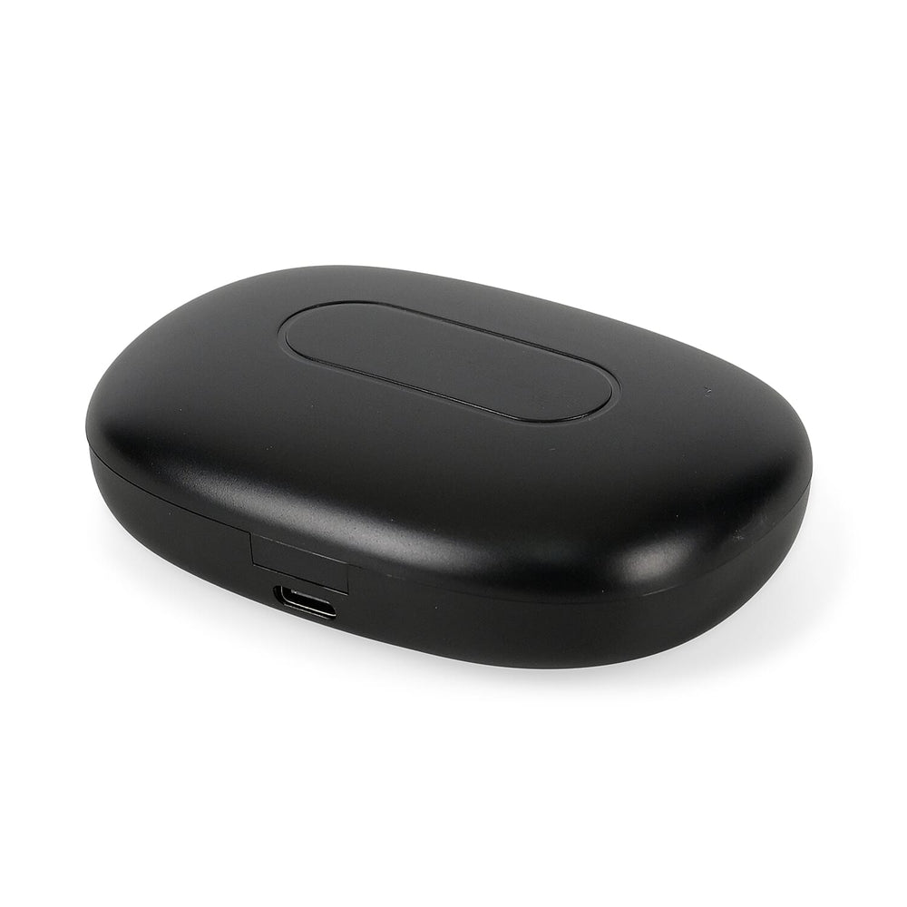 Bone Shape Wireless Earphone with Battery display and In-Ear Headphone (Size 6x1 cm) - Black