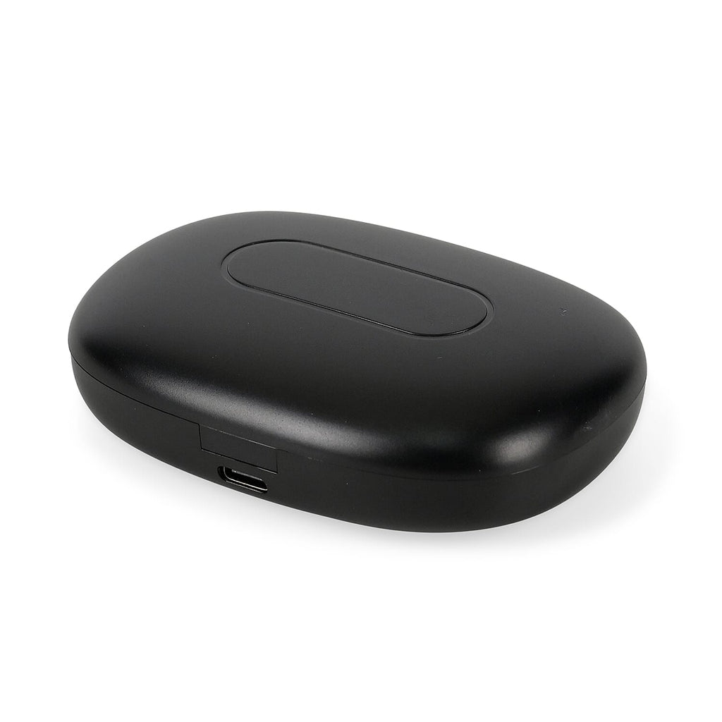 Bone Shape Wireless Earphone with Battery display and In-Ear Headphone (Size 6x1 cm) - Black