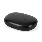 Bone Shape Wireless Earphone with Battery display and In-Ear Headphone (Size 6x1 cm) - Black
