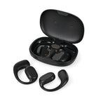 Bone Shape Wireless Earphone with Battery display and In-Ear Headphone (Size 6x1 cm) - Black
