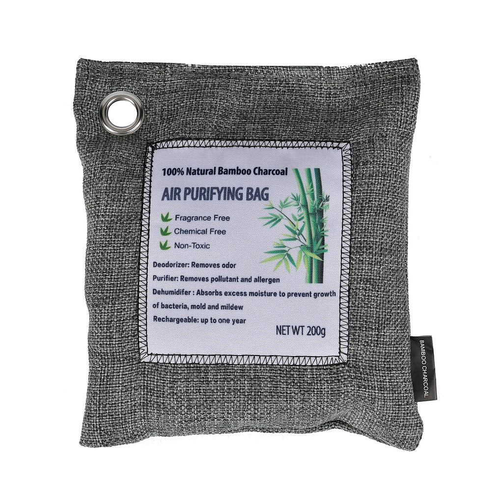 Set of 5 - Bamboo Charcoal Air Purifier Bags (200gx5) - Grey
