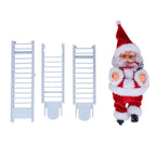 Christmas Electric Toy Santa Claus Climbing Ladder with Music (Size 20x10x6Cm) - Red & White