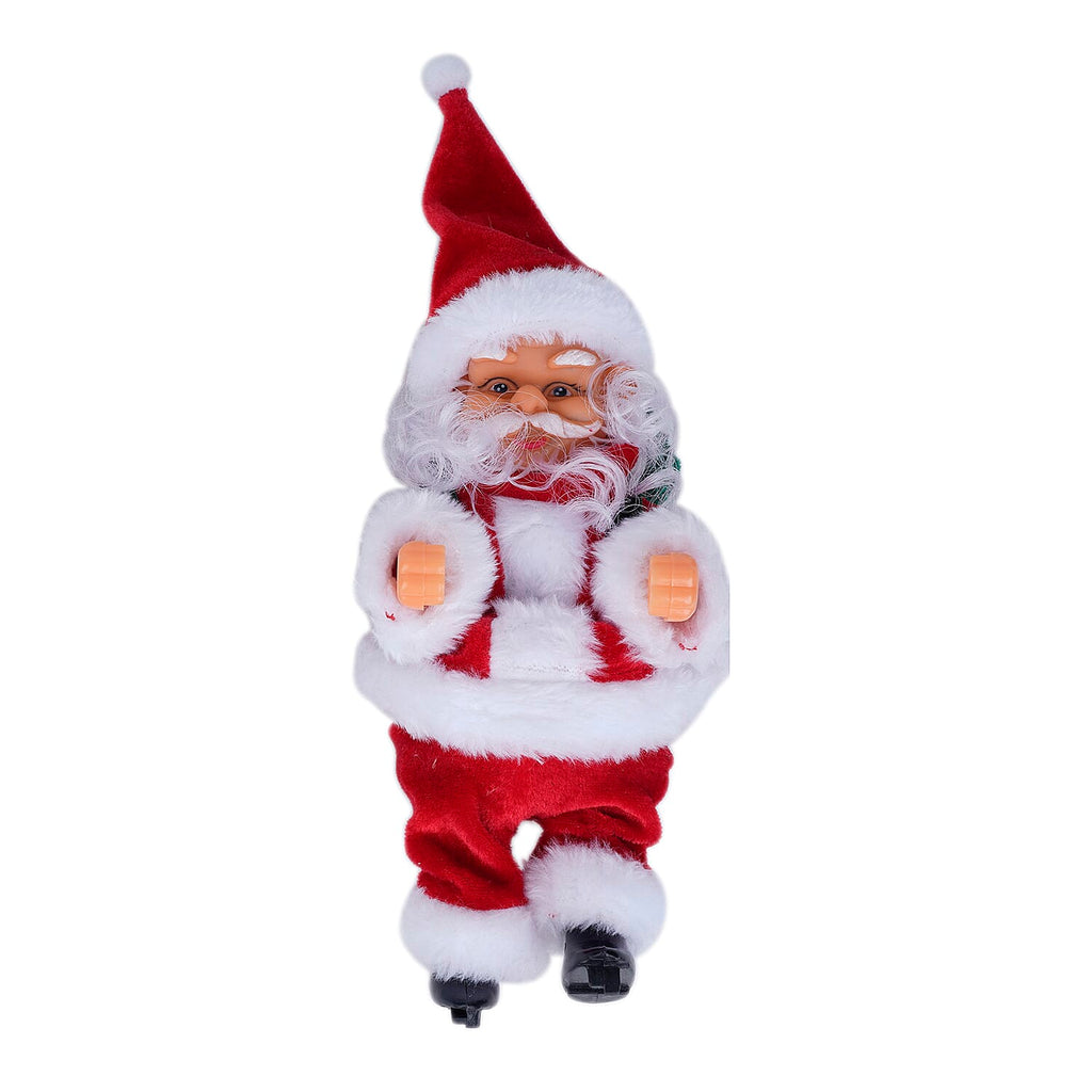 Christmas Electric Toy Santa Claus Climbing Ladder with Music (Size 20x10x6Cm) - Red & White