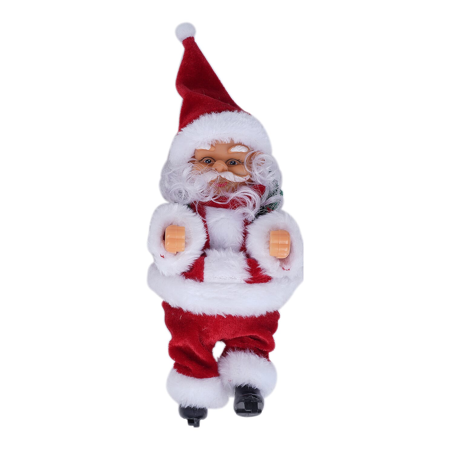 Christmas Electric Toy Santa Claus Climbing Ladder with Music (Size 20x10x6Cm) - Red & White