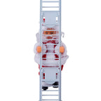 Christmas Electric Toy Santa Claus Climbing Ladder with Music (Size 20x10x6Cm) - Red & White
